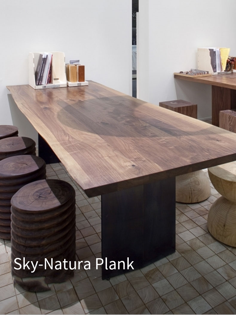 BUNISE Black Walnut Log Rectangular Dining Table BUD0901 产品图片