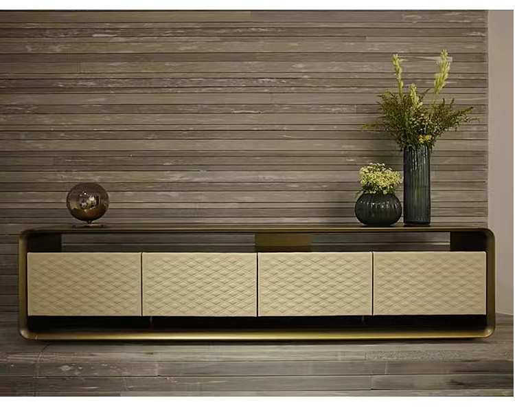 BUNISE Italian TV Cabinet Stainless Steel Floor Cabinet BG1208 产品图片