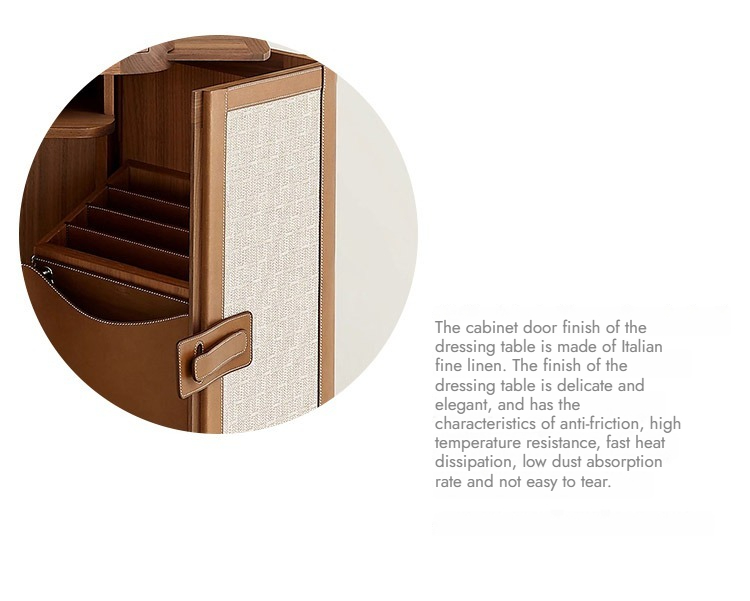 BUNISE ITALY Hermes Folding Filing Cabinet LeatherJewelry Cabinet BG1218 产品图片