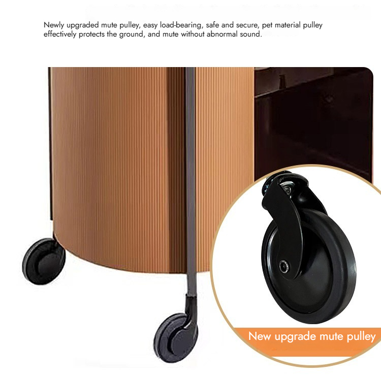 BUNISE Italian Mobile Pantry Cabinet with Wheels Sideboard BG1216 产品图片