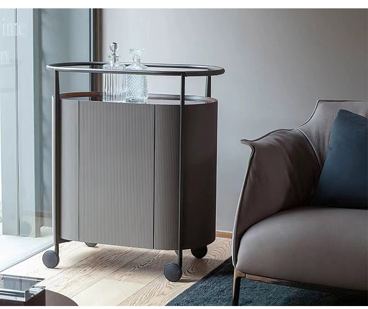 BUNISE Italian Mobile Pantry Cabinet with Wheels Sideboard BG1216 产品图片