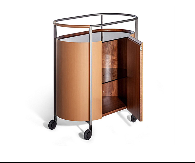 BUNISE Italian Mobile Pantry Cabinet with Wheels Sideboard BG1216 产品图片