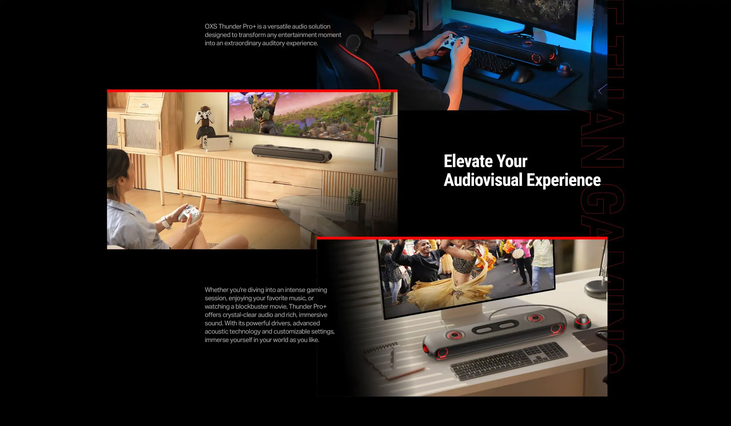 OXS Thunder Pro+ True Dolby Atmos® 7.1.2ch Gaming Sound System 产品图片