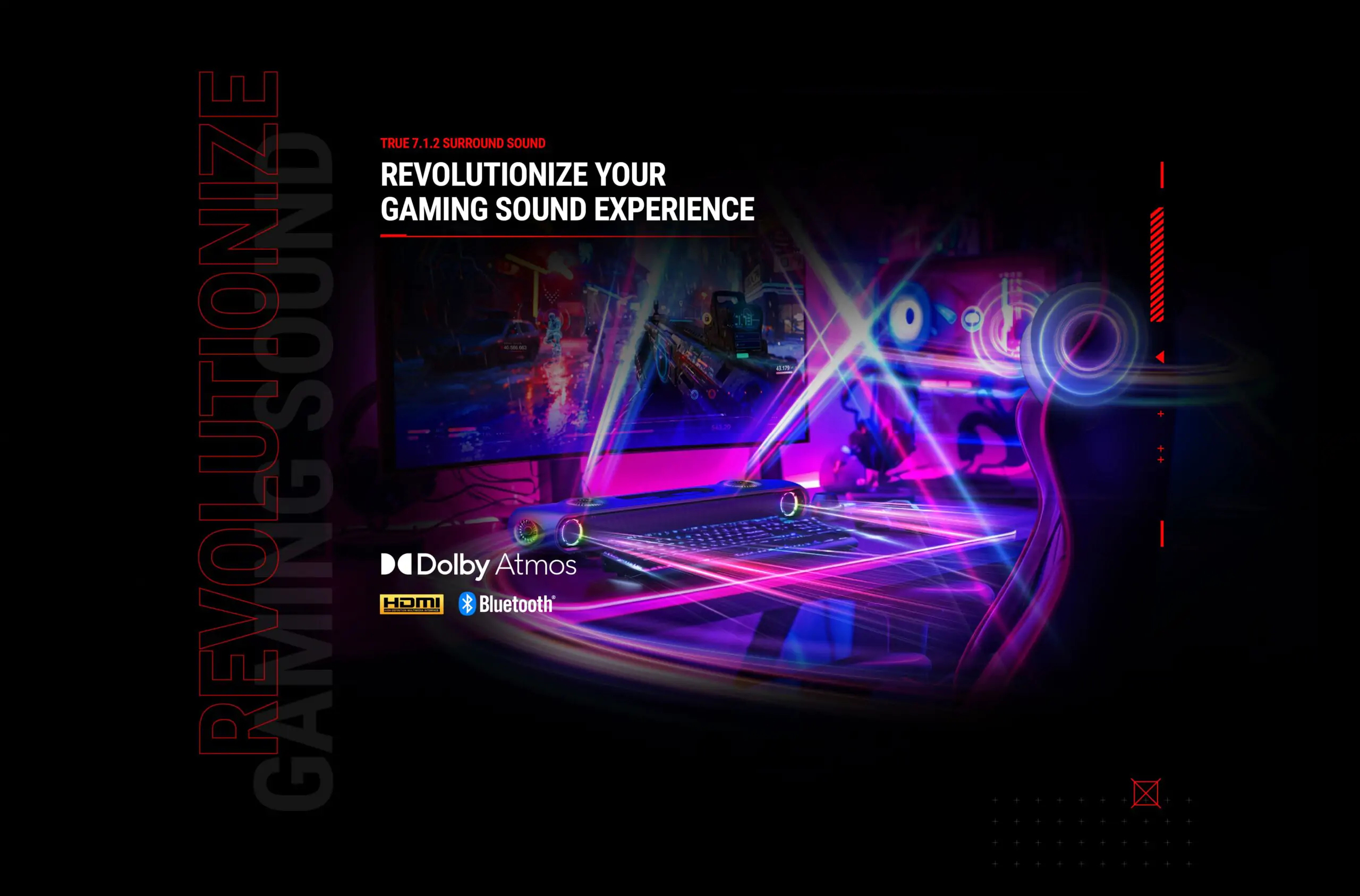 OXS Thunder Pro+ True Dolby Atmos® 7.1.2ch Gaming Sound System 产品图片