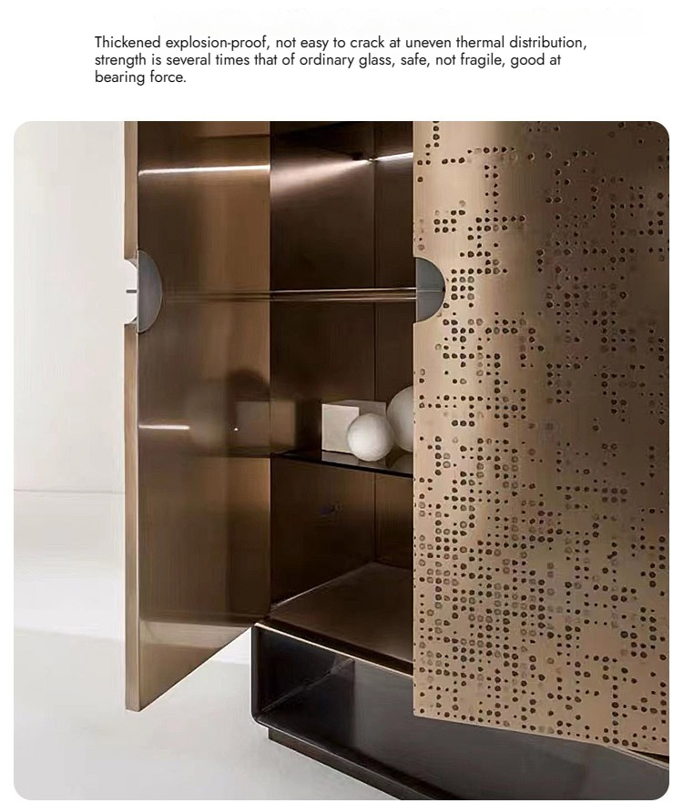 BUNISE Italian Stainless Steel Designer High End Storage Cabinet BG1223 产品图片